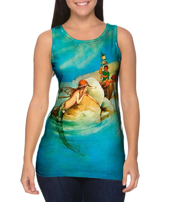 Colorful Tank Top-Mabel Lucie Artwell - "Mermaid On Rock" (1914)