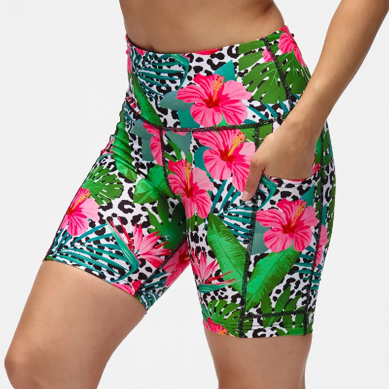 Classic Shorts-Hibiscus Running Shorts