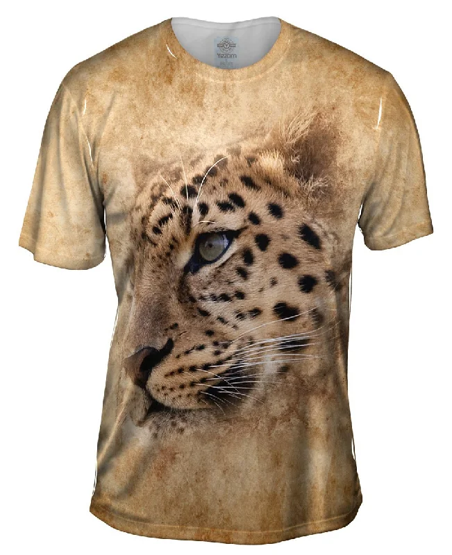 Minimalist T-shirt-Thinking Leopard Face