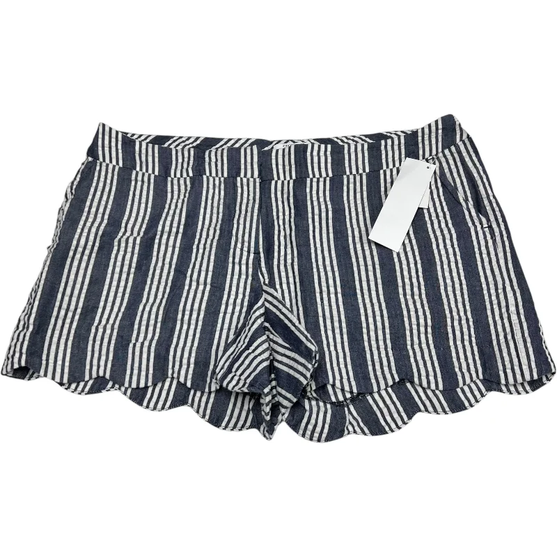 Workout Shorts For Women-Shorts By Crown And Ivy In Blue & White, Size: 10petite