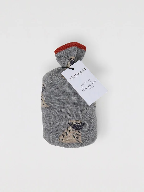 Eco-friendly Socks-Wiley Pug Socks In A Bag - Multi