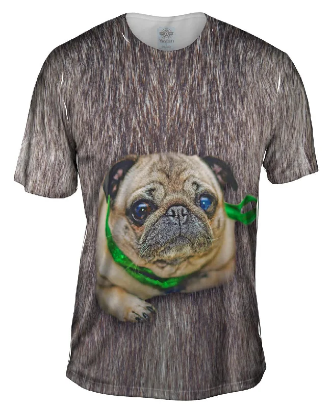 Crewneck T-shirt-Xmas Pug