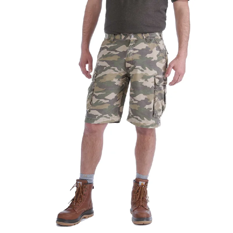 Cotton Shorts-Carhartt 100279 Rugged Cargo Camo Short