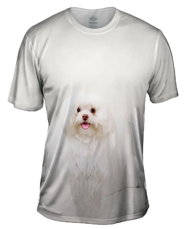 Cool Graphic T-shirt-White Wash Maltese