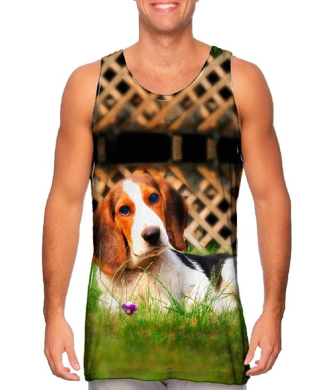 Basic Tank Top-Lounging Beagle