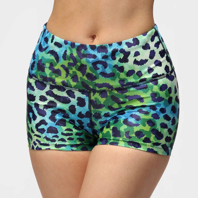 Yoga Shorts-Earth Cat TikiBooty Shorts