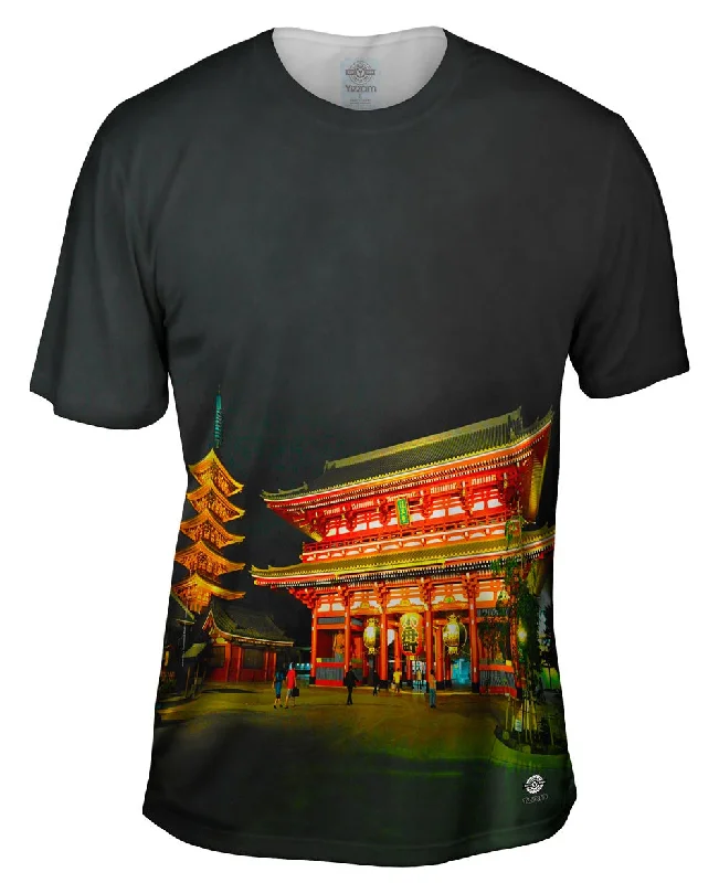 Soft Cotton T-shirt-Temple Of Asakusa