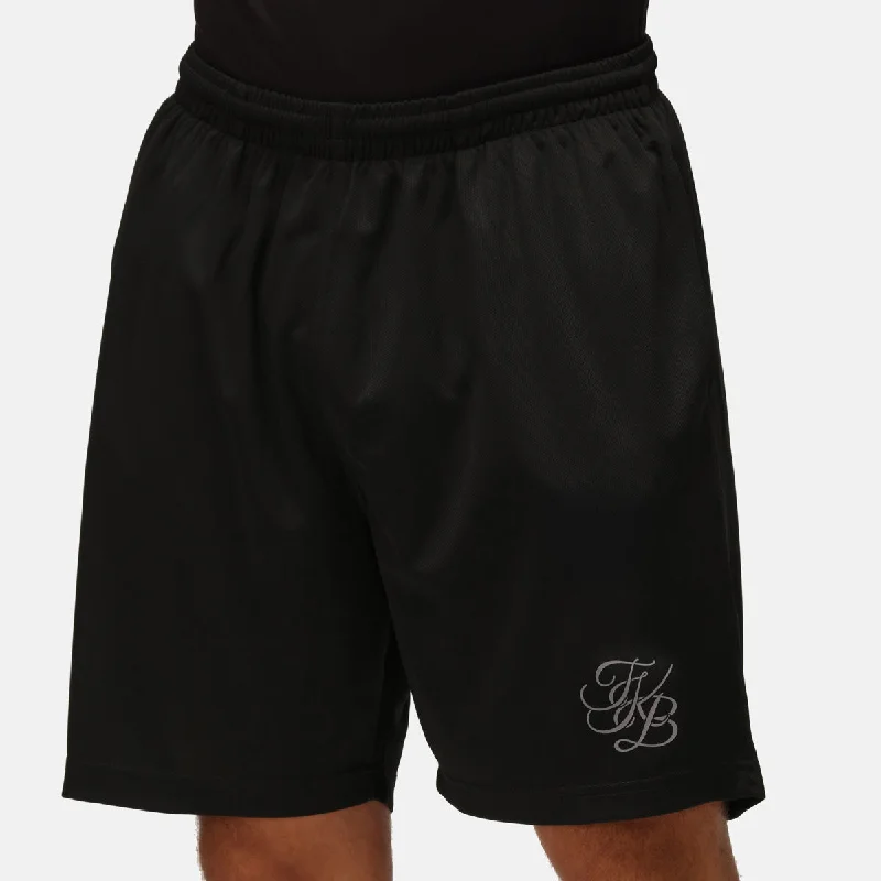 Travel Shorts For Women-TKB Man Black Training Shorts