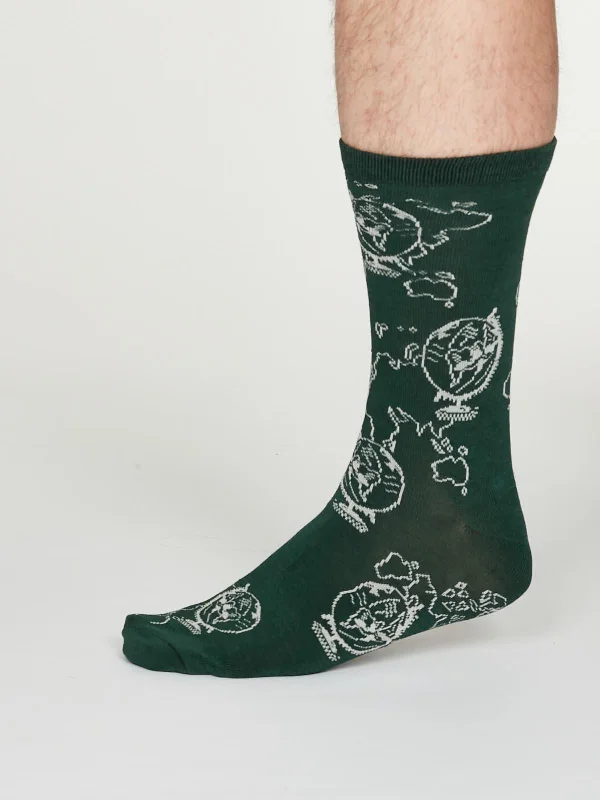 Merino Wool Socks-Thaddens Socks - Forest Green