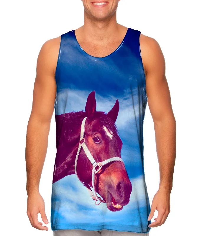 Sleeveless Sportswear-Lonesome Horse Cloudy Day