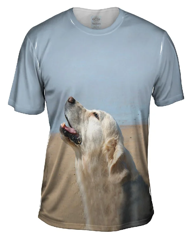 Retro Graphic T-shirt-Was That A Plane Golden Lab