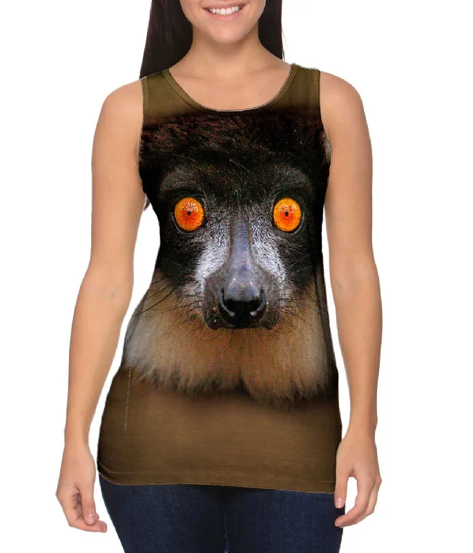 Activewear Sleeveless Shirt-Look Into My Eyes Lemur