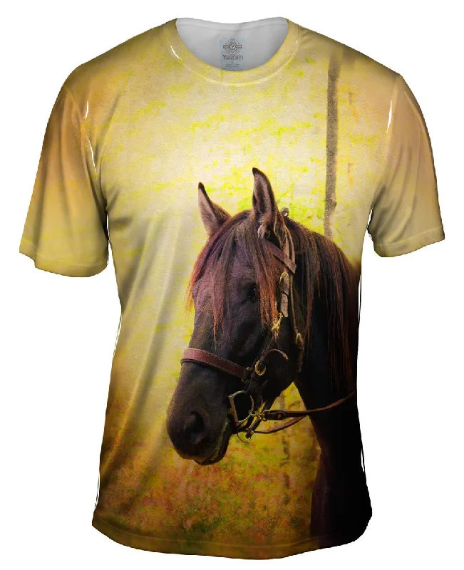 Simple T-shirt-Yellow Pride Horse