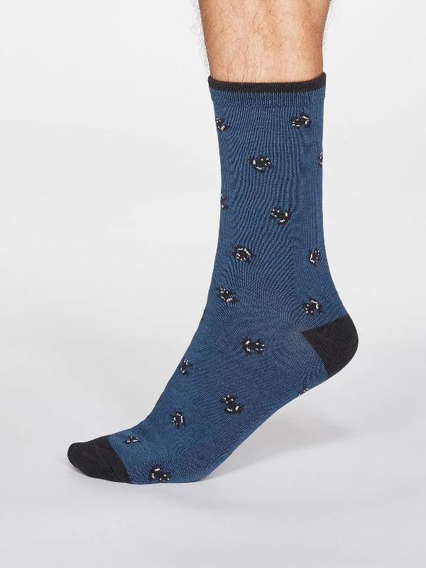 Soft Socks-Wesley Frog Socks - Denim Blue