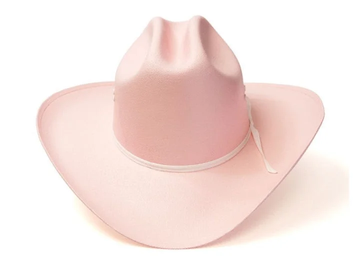 Plain Baseball Cap-Western Express CA-2E Pink Straw Western Cattleman Hat