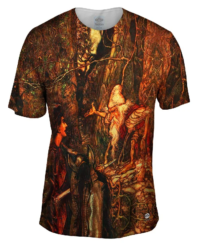 Cool Graphic T-shirt-Arthur Rackham - "The Knight And The Wise" (1911)