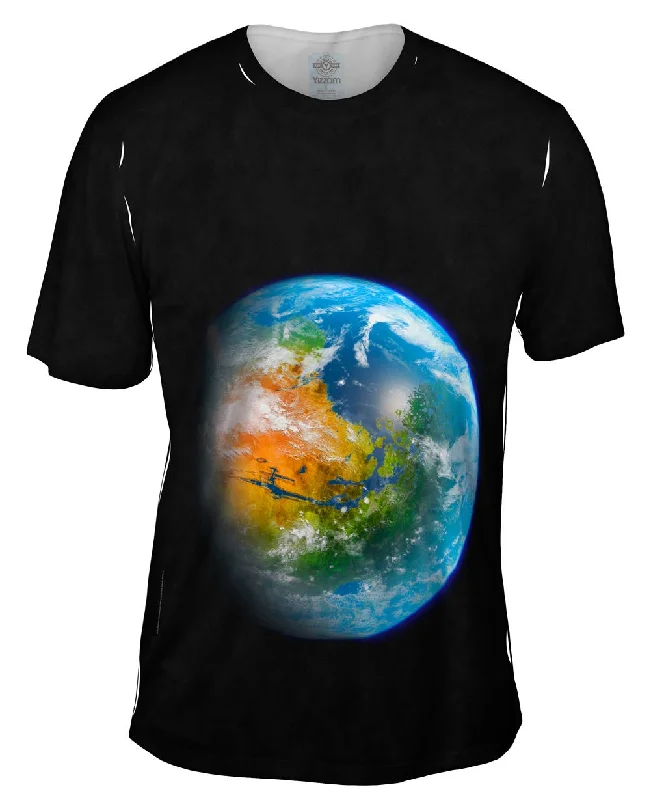 Festival T-shirt-Terraformed Mars Globe Realistic Space