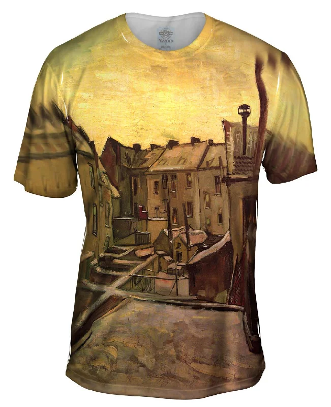 Limited Edition T-shirt-Van Gogh -"Backyard of Old Houses" (1885)