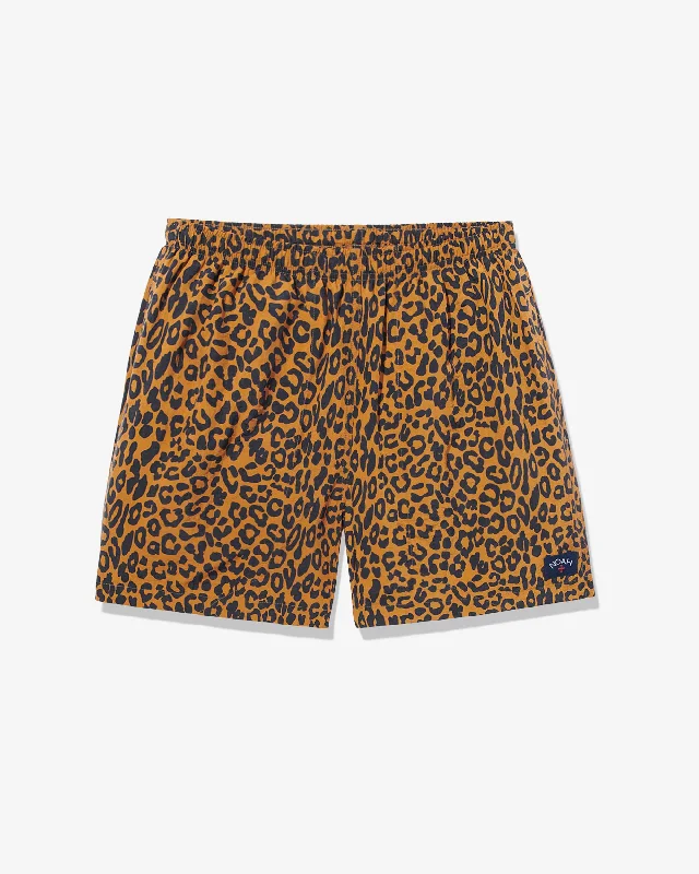 Tennis Shorts-Leopard Swim Trunk