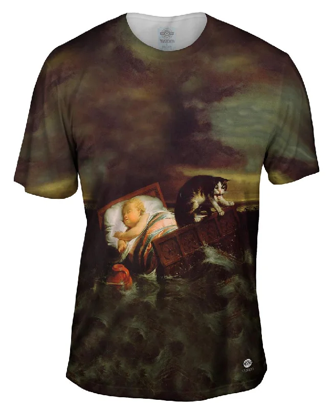 Casual Wear T-shirt-Sir Lawrence Alma-Tadema - "The Inundation of The Biesbosch in 1421" (1856)