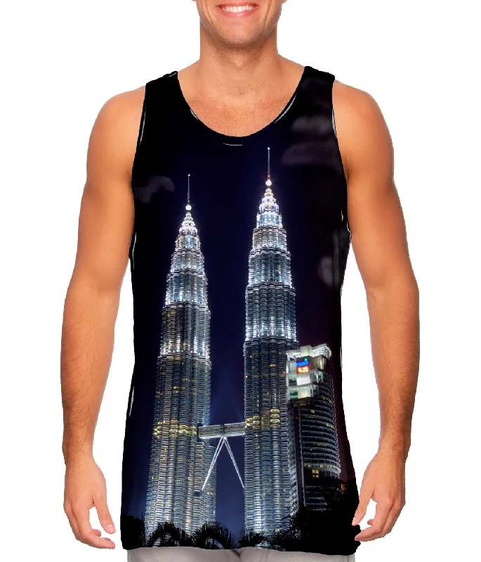 Tank Top With Logo-Malaysia Towers