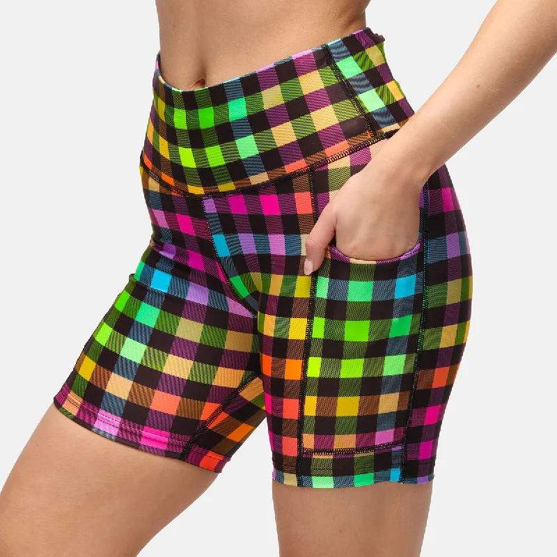 Summer Shorts-Gingham Glow  Running Shorts