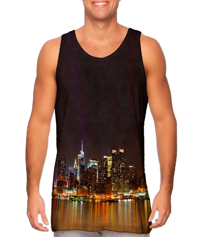 Basic Tank Top-Manhattan New York Midtown Skyline