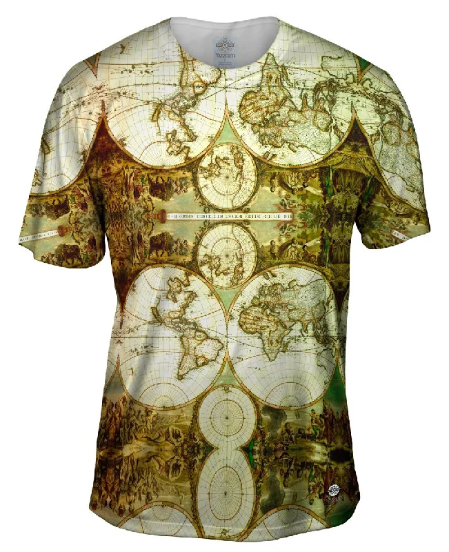 Bold Graphic T-shirt-Frederik de Wit - "Nova Orbis Tabula in Lucem Edita" (1661)