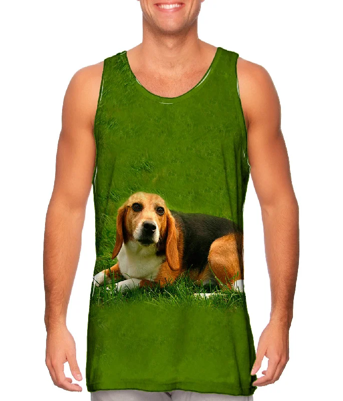 Sleeveless Fitness Top-Lets Play Beagle