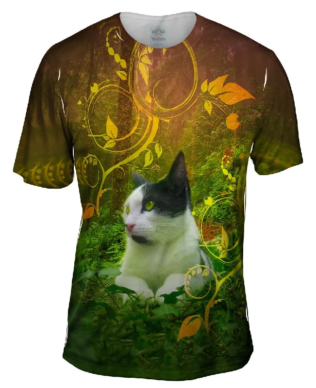 Cool Graphic T-shirt-Tropical Jungle Cat