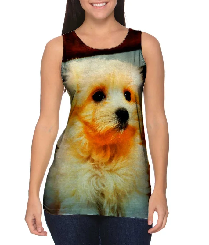 Tank Top-Maltese Table Puppy