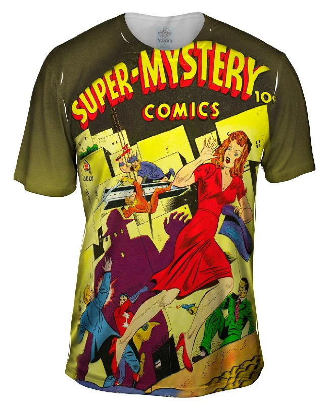 Halloween T-shirt-Super Mystery Comic Retro