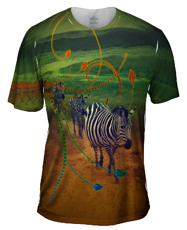 Classic Print T-shirt-Zebra Path