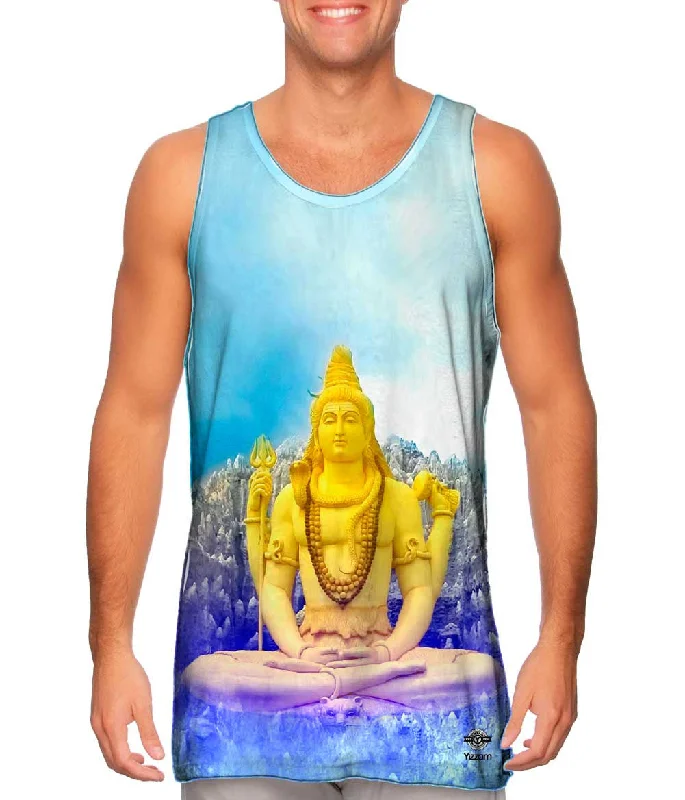 Cotton Tank Top-Lord Shiva Meditation