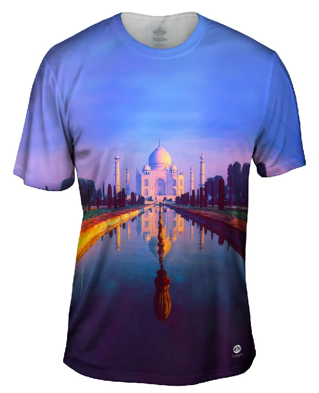 Minimalist T-shirt-Purple Taj Mahal Sunset