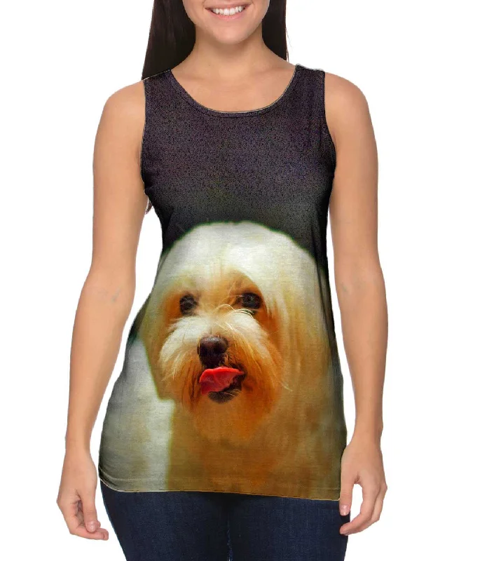 Sleeveless Tee-Lip Lick Maltese