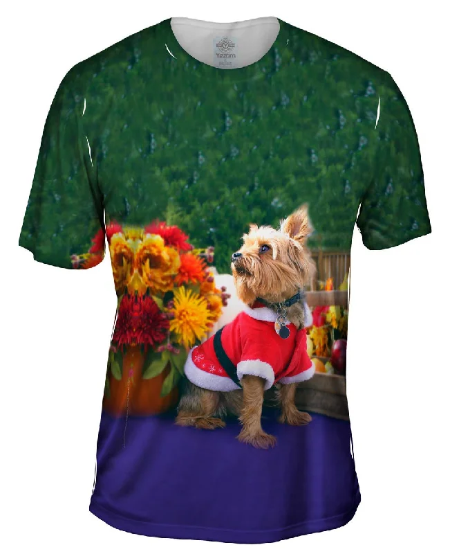 Urban T-shirt-What Was That Christmas Yorkie