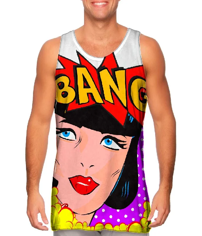 Outdoor Sleeveless Top-Lady Bang Purple Comic