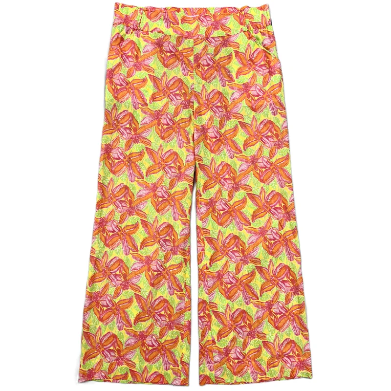 Athletic Jogger Pants-Floral Print Pants Designer By Lilly Pulitzer, Size: L