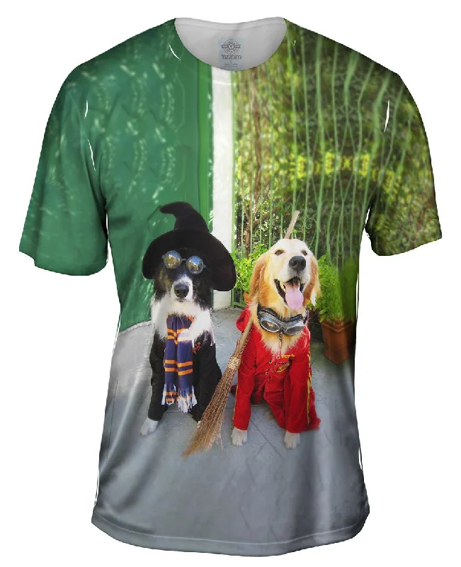 Trendy Print T-shirt-Trick Or Treat Labs