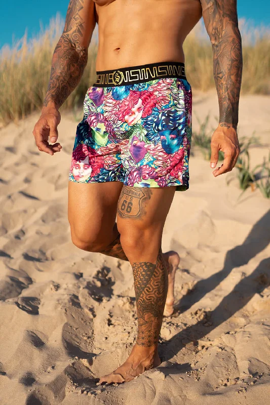 Eco-friendly Shorts-Resort Shorts - Neon Cherub