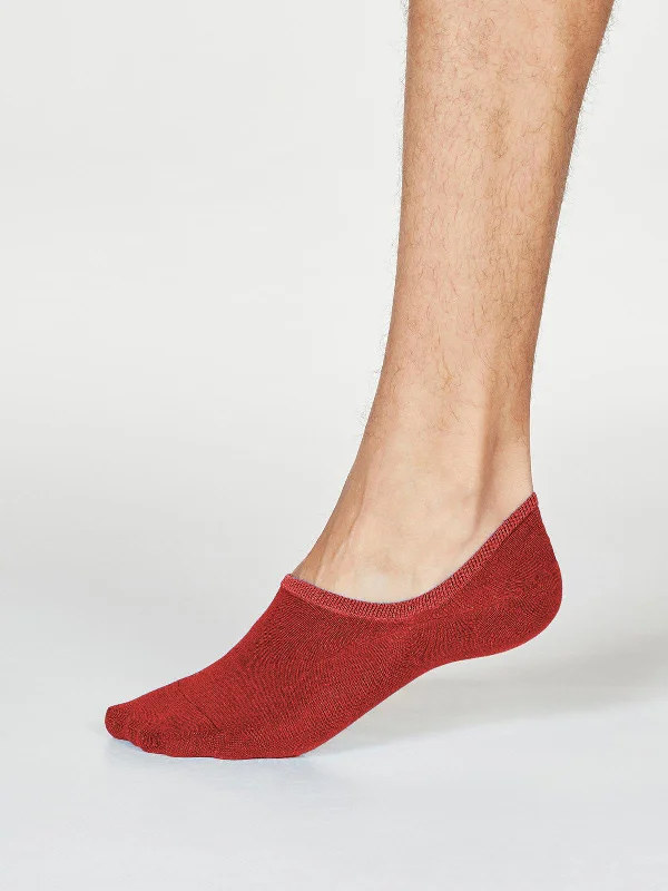 Sock Liners-No Show Socks - Hibiscus Red