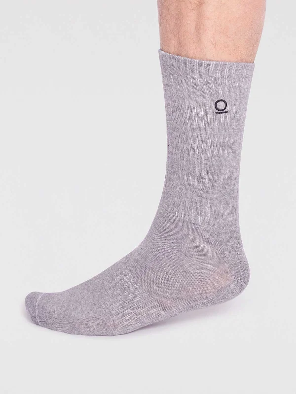 Toe Socks-Rafael Organic Cotton Sport Socks - Grey Marle