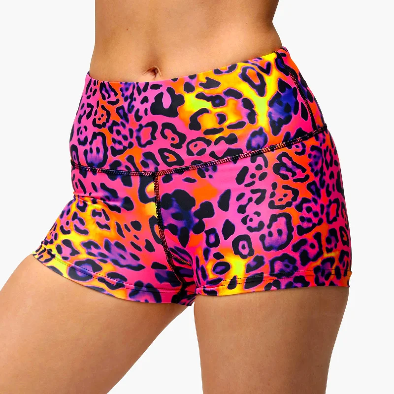 Stretch Fit Shorts-Sunset Safari TikiBooty Shorts