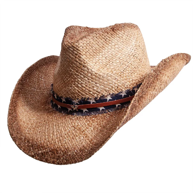 Hip Hop Hat-American Hat Makers - Dusty - Straw Sun Hat in Natural