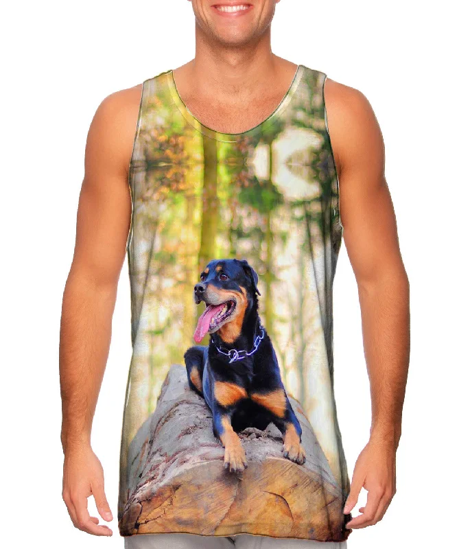 Graphic Tank Top-Lumberjack Rottweiler