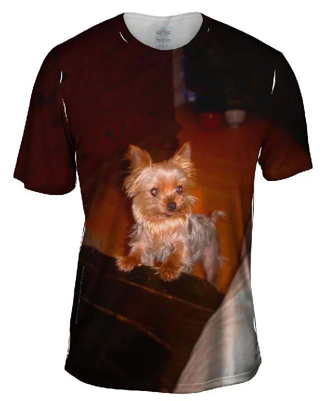 Trendy Logo T-shirt-Yorkie Loves Attention