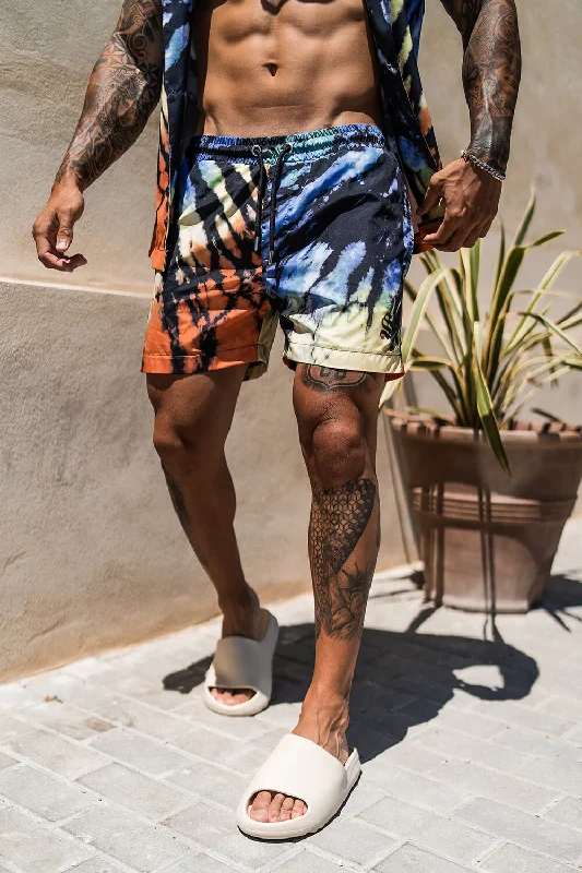 All-Weather Shorts-Resort Swim Shorts - Tie Dye