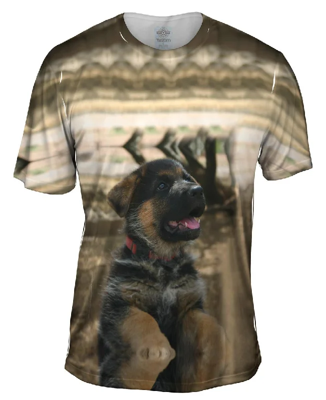 Cool Design T-shirt-Water Reflection German Shepherd