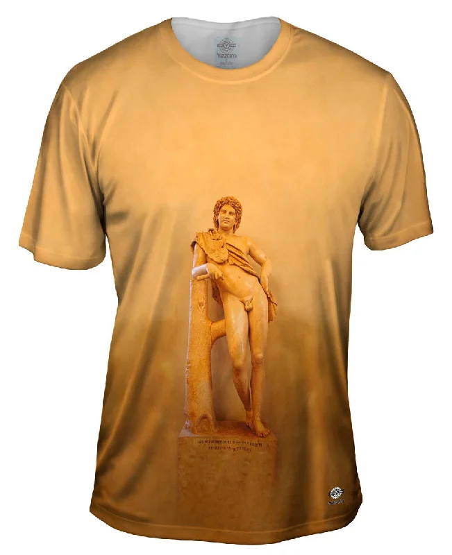 Geometric Print T-shirt-Prassitele - "Resting Satyr" (739)